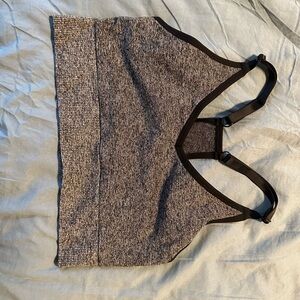 Gray and Black Sports Bra